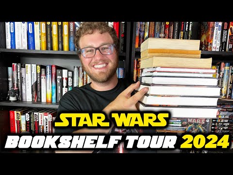 Star Wars Bookshelf Tour 2024  Full Star Wars Book and Comic Book Collection