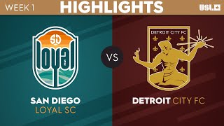 3.11.2023 | San Diego Loyal SC vs. Detroit City FC - Game Highlights