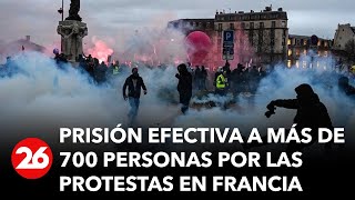 Francia: dictaron prisión efectiva a más de 700 personas por las protestas