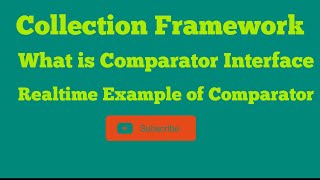 What is Comparator interface and simple example