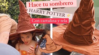 Cómo hacer el sombrero seleccionador de cartulina y tela? Tutorial muy fácil - DIY