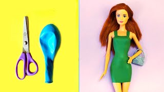 👗 DIY Barbie Dresses with Balloons | Doll hacks | Shorts