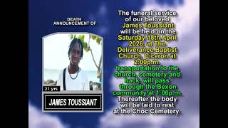 James Touissant ~ Short Obituary