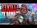 INSANE Bloodhound 33 KILLS and 7K Damage Apex Legends Gameplay