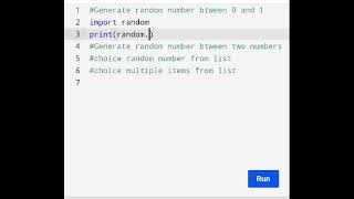 Generate random number,choice random item from list (Python)