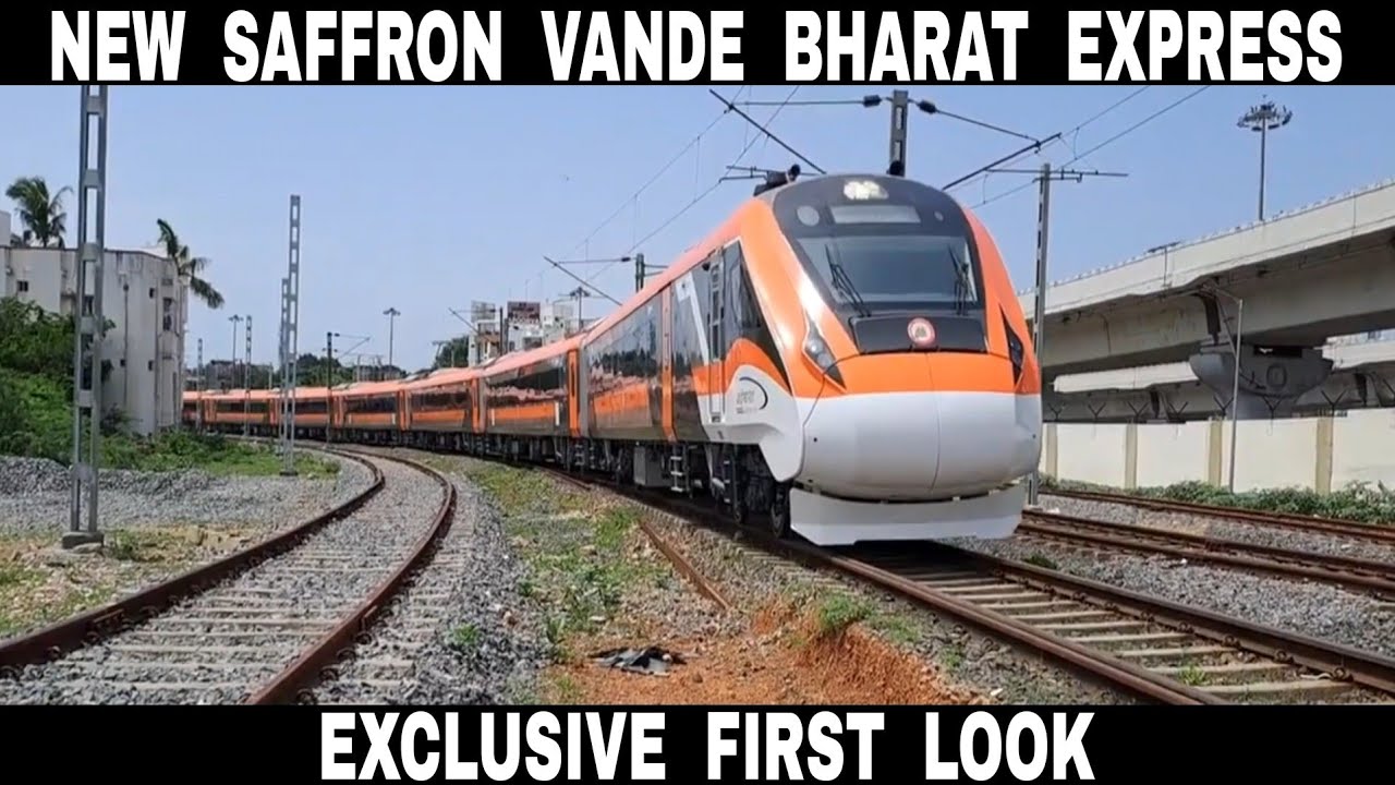 New Saffron Vande Bharat Express Hits Track || Before Trail Run || Semi ...