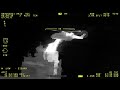 ch 149 cormorant helicopter conducting maritime hoist operations. thermal imagery. full length cut