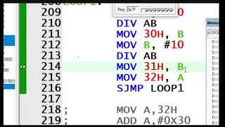 Code conversion: Binary/Hex to BCD : Programming, Debugging and Simulating using KEIL IDE