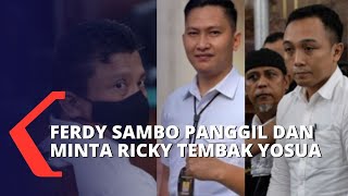 Pengakuan Ricky Rizal: Saya Diminta Ferdy Sambo untuk Tembak Yosua!