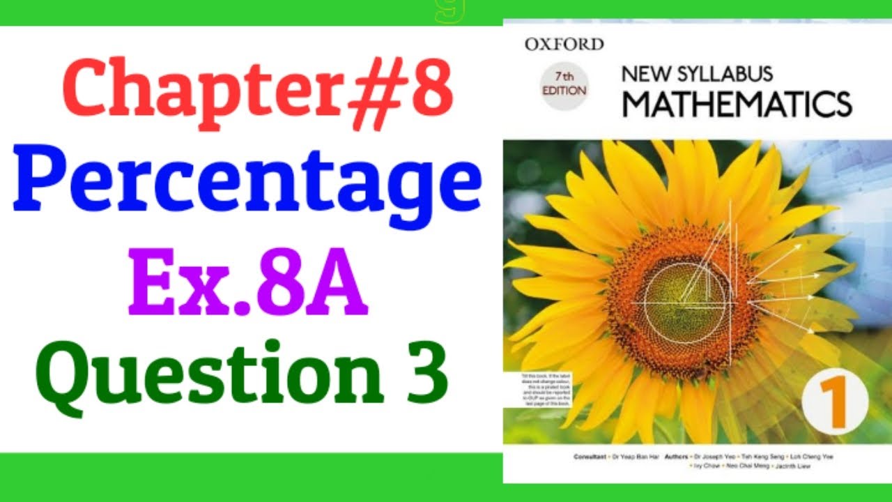 Chapter 8 | Exercise 8A | Question 3 | New Syllabus Mathematics Book 1 ...