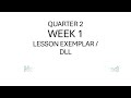 QUARTER 2 MUSIC ARTS 7 Week 1 DLL