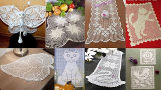 dantel masa örtüsü modelleri/tığişi sehpa örtüsü dantel örnekleri/vitrin/şömentablo/crochet patterns