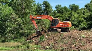 Doosan 200A ลอกคลองไปตีป่าไป เรื่องทำลายงานถนัดเลย