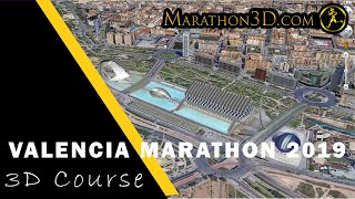 VALENCIA MARATHON 2019  3D Course | www.Marathon3D.com