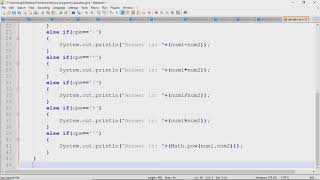 How to write the java program to perform the mini calculator?