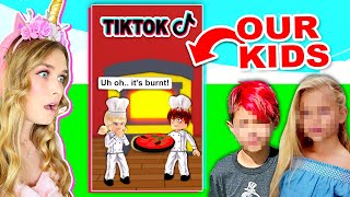 REACTING TO OUR KIDS JOB *TIKTOKS* IN ADOPT ME! (ROBLOX)