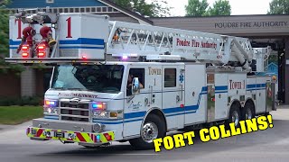 *RARE* [TRAIL RESCUE] - Poudre Fire Authority | Old RESCUE 1, Safety 1 \u0026 TOWER 1 responding!