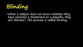 Placebo effect | Replication | Randomization | Blinding