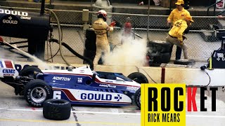 Rick Mears 1981 Pit Fire - Rocket Rick Mears