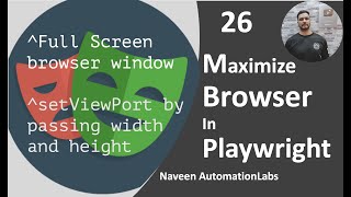 #26 - Maximize/Full Screen Browser in Playwright | ViewPortSize | Playwright with Java