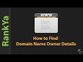How to Find Domain Name Owner Details