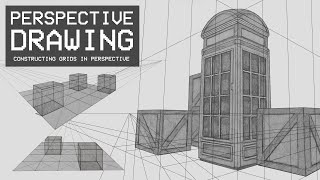 Perspective Drawing 11 - How To Construct Grids In Perspective