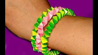 DIY Easy Bracelet. Paper bracelet only 3 minutes. Great idea for gift