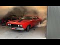 V8 Ford XC Falcon Garage Burnout