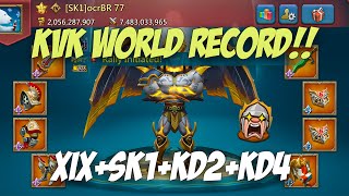 Lords Mobile - 36BILLION 4WAYS KVK POINTS! WORLD RECORD - KVK ACTION IN SK1+KD2+KD4+XIX