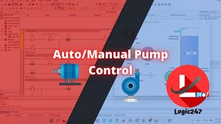 Manual and Automatic Pump motor control using Delta Plc with HMI design and Simulation.