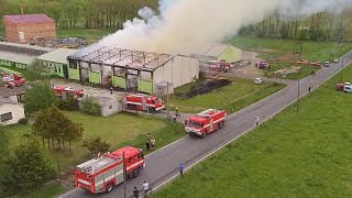 Požár zemědělské haly v Plánici