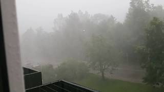 Lietusgāze pilsētā Preiļi 31.07.17.!Heavy rain Latvia!