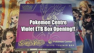 Pokemon Centre Violet ETB opening! What does my GF get in her box?