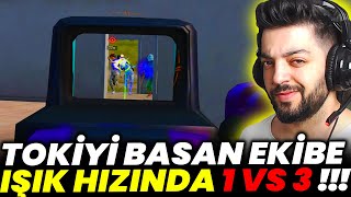 TOKİYİ BASAN EKİBE IŞIK HIZINDA 1 VS 3 ATTIM !! RANKED PUBG Mobile