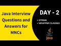Java Interview Questions And Answers Day 2 | String and Wrapper Classes