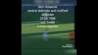 Akin Mubarak - Football player from Ivory Coast and Nigeria, central defender, 25.04.1998