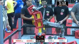 2015 VRC Engr Q101 - 9898A 4256B vs 7206 1509 - 62 to 36 - VEX Worlds 2015 - Engineering Division