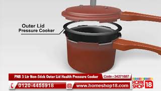 Homeshop18.com - PNB 3 Ltr Non-Stick Outer Lid Health Pressure Cooker