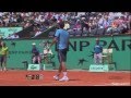 Roger Federer vs Tommy Haas Roland Garros 2009 break point saved