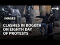 Further clashes in Bogota on eighth day of Colombia protests | AFP