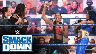Banks and Belair are confronted by the WWE Women’s Tag Team Champions: SmackDown