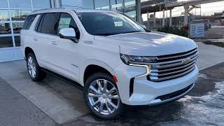 White 2022 Chevrolet Tahoe High Country Review - Wolfe Calgary