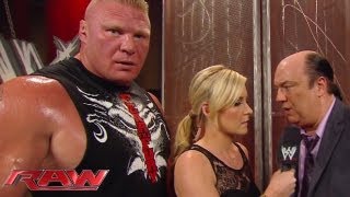 Brock Lesnar is unimpressed with CM Punk: Raw, August 5, 2013
