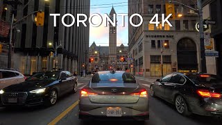 Driving Downtown - Toronto 4K - Shopping Streets - Canada 2025