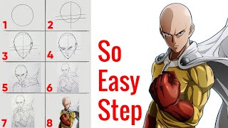 How to Draw Saitama Step by Step - My Billiant Art