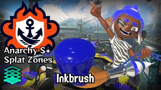 Inkbrush in Anarchy S+ Splat Zones - パブロ ガチエリア バンカラマッチ【 スプラトゥーン3】