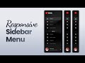 Responsive Sidebar Menu Using HTML CSS & JavaScript
