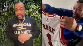 Big Meech Surprised After Getting A Derrick Rose Signed Chicago Bulls Throwback Jersey! 🏀