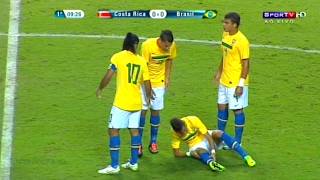 Ronaldinho \u0026 Neymar Magical Unforgettable Show ( Costa Rica vs Brazil)