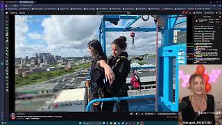 Streamers react to Emily Bungee jumping...ft. Valkyrae, Asta, Julia